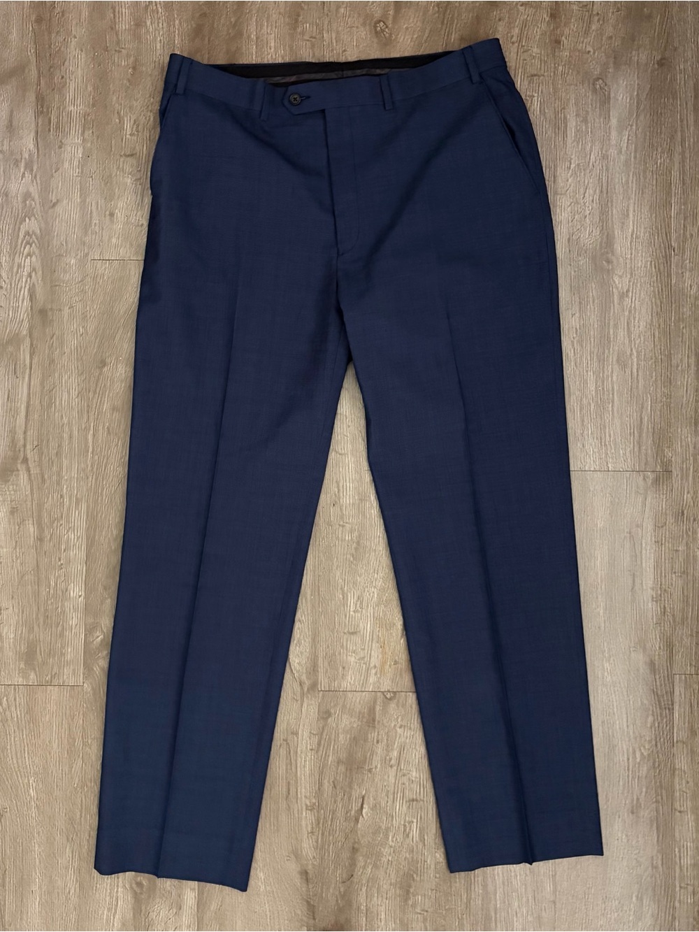 Lauren Ralph Lauren Men's Navy 100% Wool Dress Pants 38x34 Flat Front
